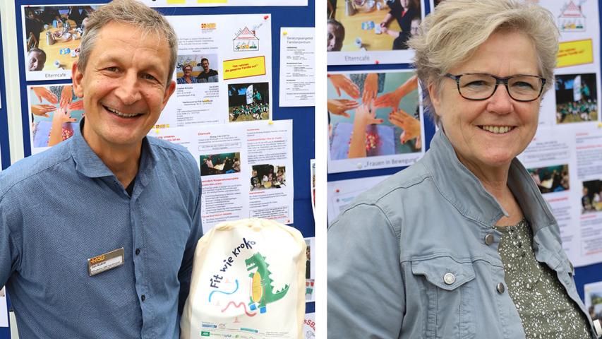 Jan Kubitz und Gundula Britschin vom ASB-Familienzentrum SpASsBande.