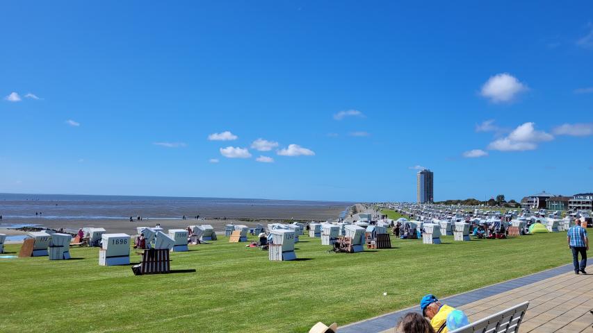 Büsum Strand mit Strandkörben